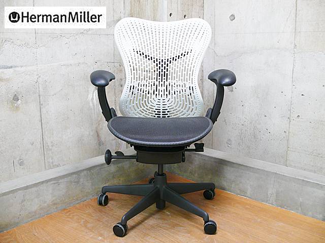 ハーマンミラー】ミラチェア Mirra Chair ホワイト ブラック オフィス