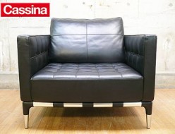 【Cassina】カッシーナ 黒総革 243 VOLAGE ヴォラージュ ソファ 出張買取 東京都足立区