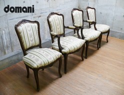 【domani】カリモク ドマーニ ロココ様式 LouisXV ルイ15世 ダイニングチェア 椅子 出張買取 東京都目黒区