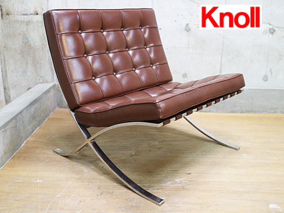 Knoll】ノール 本革 BarcelonaChair バルセロナチェア ヴィンテージ品