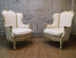 【高級イタリア家具】ロココ様式 1人掛けソファ ピンク色 出張買取 東京都杉並区