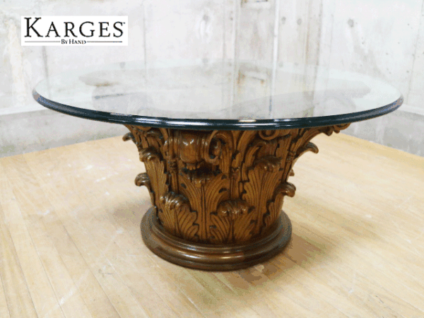 【ビンテージ】ドレクセル 高級ガラステーブル ビンテージ】ドレクセル 高級ガラステーブル