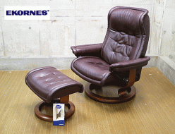 【Ekornes】エコーネス ロイヤル Royal 本革 ストレスレスチェア&オットマン 出張買取 東京都目黒区