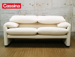 【Cassina】カッシーナ MARALUNGA マラルンガ 2人掛けソファ ファブリック アイボリー出張買取 東京都目黒区