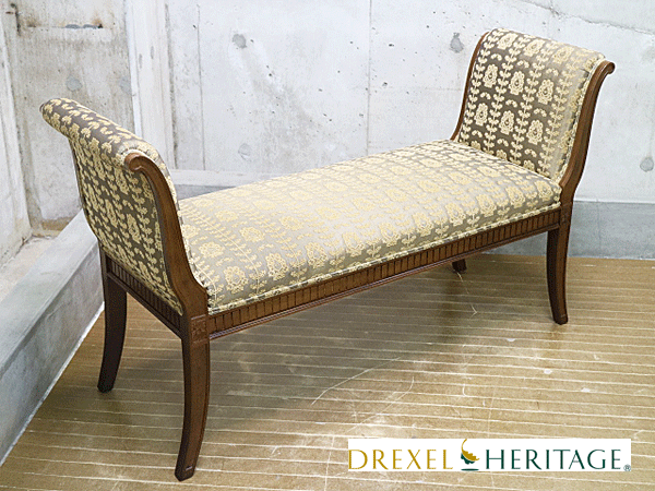 【スツール】DREXEL　HERITAGE　Upholstery　ドレクセル DREXEL HERITAGE】ドレクセル ヘリテイジ ベンチ/ソファ スツール 出張
