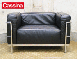 【Cassina】カッシーナ LC3 1人掛けソファ ブラック 黒革 ル・コルビュジエ 正規品 出張買取 東京都中央区