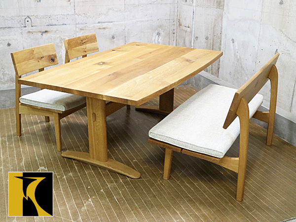 【東京都内23区配送無料】大塚家具　飛騨産業　定価8万円　チェア　椅子　美品 キツツキ】飛騨産業 HIDA IDC大塚家具 森のことば ダイニング4点セット