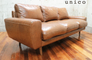 unicoウニコ MOLNモルン 3シーター unico】ウニコ MOLN(モルン) レザーソファ 3シーター ブラウン