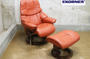 Ekornes】エコーネス Reno レノ 本革 ストレスレスチェア&オットマン S