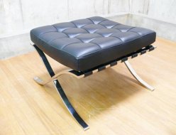 【Knoll】ノル バルセロナスツール オットマン ミース・ファン・デル・ローエ 本革 ブラック 出張買取 東京都新宿区