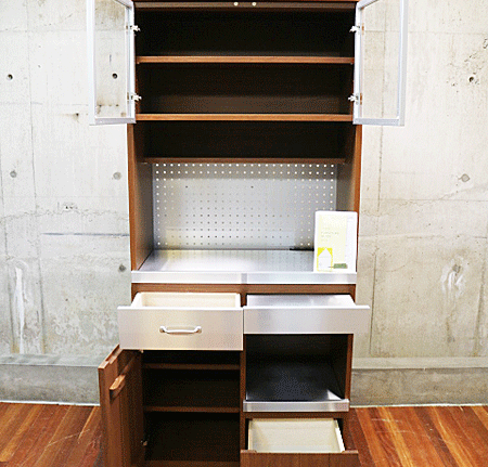 unico】ウニコ STRADA(ストラーダ) キッチンボード レンジ台 食器棚 
