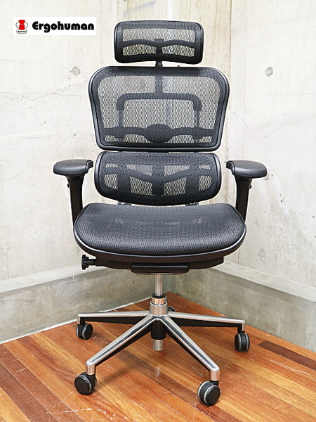 【定価15万】エルゴヒューマン　メッシュオフィスチェア　ブラック Ergohuman】エルゴヒューマン Basic ベーシック ハイタイプ オフィス
