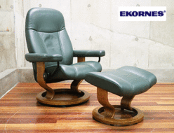 【Ekornes】エコーネス ディプロマット DIPLOMAT 本革 ストレスレスチェア&オットマン Sサイズ 出張買取 東京都杉並区