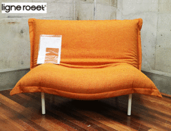 【ligne roset】リーン・ロゼ CALIN カラン1 ギャッジ付き 1人掛けソファ ファブリック オレンジ 出張買取 神奈川県横浜市港北区