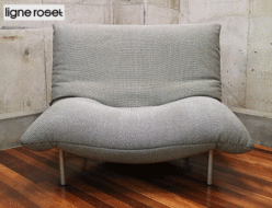 【ligne roset】リーン・ロゼ CALIN-2 カラン2 1人掛けソファ ギャッジ付 グレー ファブリックリクライニング 出張買取 東京都港区