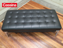 【Cassina】カッシーナ L26 VOLAGE bench ヴォラージュ ベンチ/スツール 黒革 出張買取 東京都品川区