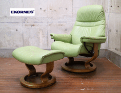 【Ekornes】エコーネス SUNRISE サンライズ ストレスレスチェア&オットマン Mサイズ 出張買取 東京都品川区