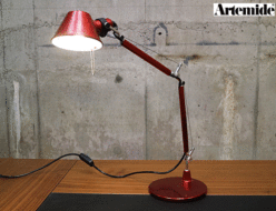 【Artemide】アルテミデ TOLOMEO MICRO トロメオ ミクロ デスクスタンド 照明 ランプ/ライト レッド 出張買取 東京都文京区