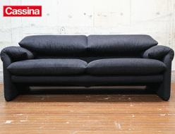 【Cassina】カッシーナ MARALUNGA マラルンガ 2人掛けワイドソファ 布 ダークグレー 出張買取 東京都目黒区