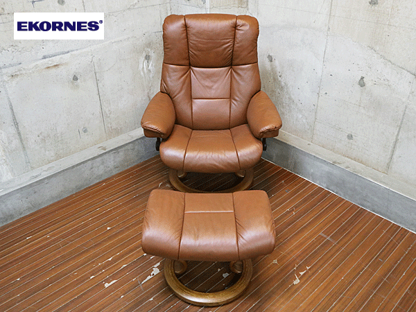 【最高級】EKORNES メイフェア オットマン 黒本革 エコーネス ブラック Ekornes (エコーネス) ストレスレスチェア ブラック オットマン