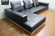 B&B Italia】B&Bイタリア GEORGE ジョージ 黒総革 カウチソファ