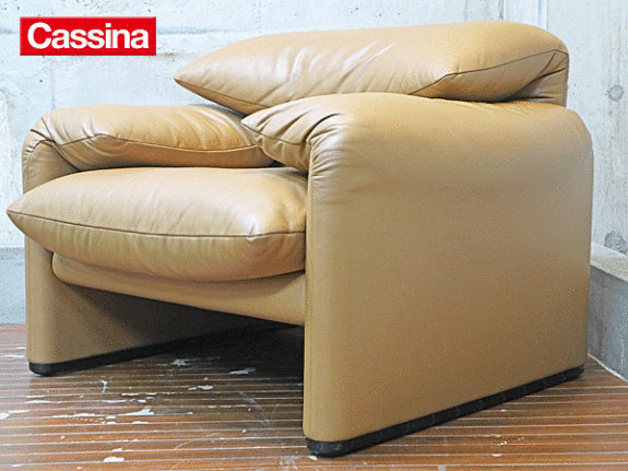 Cassina】カッシーナ MARALUNGA マラルンガ 総革 1人掛けソファ ...