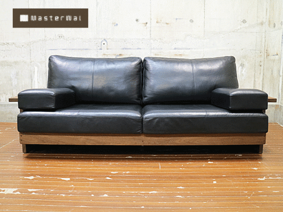 MasterWal】マスターウォール BEAK SOFA ビーク ソファ 2シーター 黒総