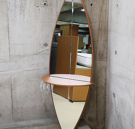porada】ポラダ SURF2 MIRROR サーフ2 ミラー 全身鏡 姿見 チェリー材