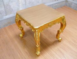 【最高級イタリア家具】ロココ調 イタリア製 サイドテーブル ゴールド 金色 出張買取 東京都新宿区