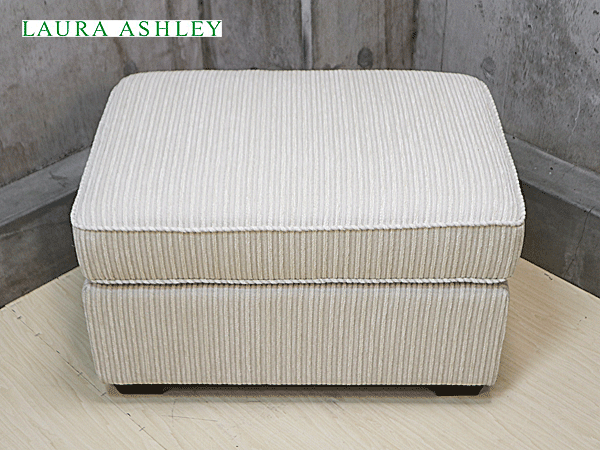 LAURA ASHLEY】ローラアシュレイ スツール オットマン 布張り LAURA ASHLEY】ローラアシュレイ スツール オットマン 布張り