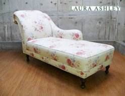 【LAURA ASHLEY】ローラアシュレイ Hereford Upholstered Petite Chaise シェーズロング カウチソファ 花柄 出張買取 東京都豊島区