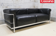 Cassina】カッシーナ LC3 最高級 FZランク 黒総革 2人掛けソファ