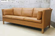 春新作の Furniture】ベルグファニチャー BERG 総革 北欧 3人掛けソファ 椅子