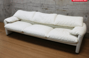 Cassina】カッシーナ マラルンガ レザー 3Pソファ ホワイト ヴィコ