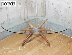 【porada】ポラダ DENUO OVAL LIVING TABLE デヌオ オーバル リビングテーブル ガラス アクタス 出張買取 東京都目黒区