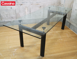 【Cassina】カッシーナ LC6 ガラステーブル ダイニングテーブル ル・コルビュジエ 出張買取 東京都港区