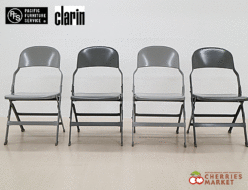 【PFS】パシフィック・ファニチャー・サービス CLARIN ALL STEEL FOLDING CHAIR チェア/折りたたみチェア 4脚セット 出張買取 東京都江東区