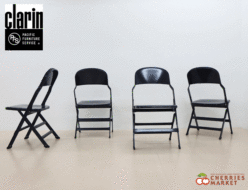 【PFS】パシフィック・ファニチャー・サービス CLARIN ALL STEEL FOLDING CHAIR チェア/折りたたみチェア 4脚セット 出張買取 東京都豊島区