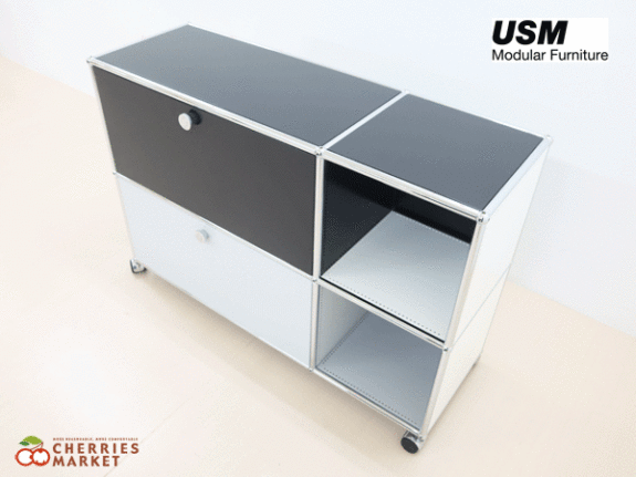 USM Haller System】USMハラー 2列2段 キャビネット/収納 サイドボード 
