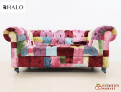 【HALO】ハロ BENSINGTON SOFA ベンジントン ソファ VELVET PATCHWORK BOHEM ベルベット パッチワークボヘム 2人掛けソファ 出張買取 東京都新宿区