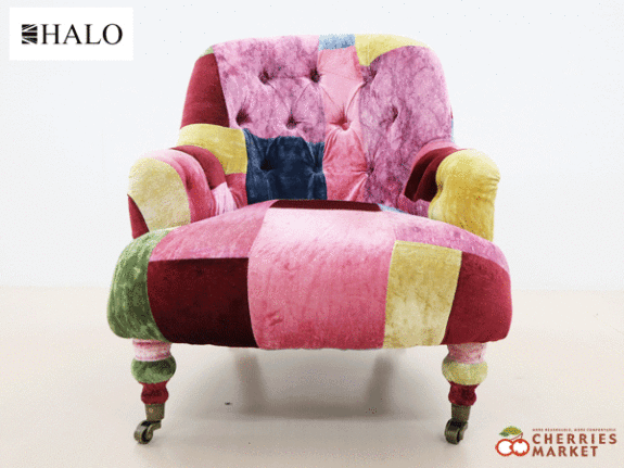 【HALO】ハロ ANNECHAIR アンチェア VELVET PATCHWORK BOHEM ベルベットパッチワークボヘム 1人掛けソファ