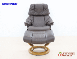 【Ekornes】エコーネス Reno レノ 本革 レザー ストレスレスチェア&オットマン Mサイズ 出張買取 神奈川県川崎市宮前区