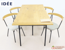 【IDEE】イデー SOUDIEUX TABLE 1600 スデュー テーブル 1600&FERRET CHAIR Black frame フェレ チェア ブラックフレーム ダイニングテーブル&チェア5点セット 出張買取 東京都三鷹市