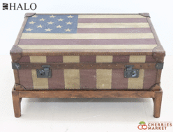 【HALO】ハロ WATSON MEDIUM TRUNK ワトソンミディアムトランク STARS&STRIPES スター&ストライプ スタンドセット センターテーブル コーヒーテーブル 出張買取 東京都港区