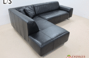 黒のレザーコーナーソファ　大塚家具 大塚家具 - 首都圏送¥0〜大塚家具40万本革コーナーカウチソファー黒