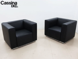 【Cassina】カッシーナ BLOX ブロックス 黒総革 1人掛けソファ 出張買取 東京都新宿区