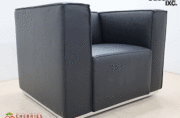 Cassina】カッシーナ BLOX ブロックス 黒総革 1人掛けソファ