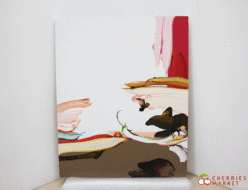 【福室みずほ】interweave 2015 絵画 油絵 現代アート作品 出張買取 東京都港区