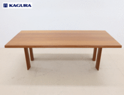 【家具蔵】KAGURA 無垢材 TABLE VINTAGE テーブル ヴィンテージ ダイニングテーブル 曲面二本脚 出張買取 東京都渋谷区