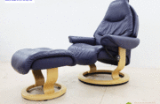 エコーネス　オットマン　スツール　椅子　チェア Ekornes (エコーネス) ストレスレスチェア ブラウン オットマン付 1人